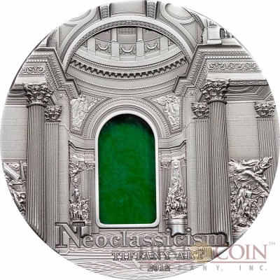 Palau 8th Edition NEOCLASSICISM series TIFFANY ART Silver coin $10 Antique finish 2012 Ultra High Relief 2 oz